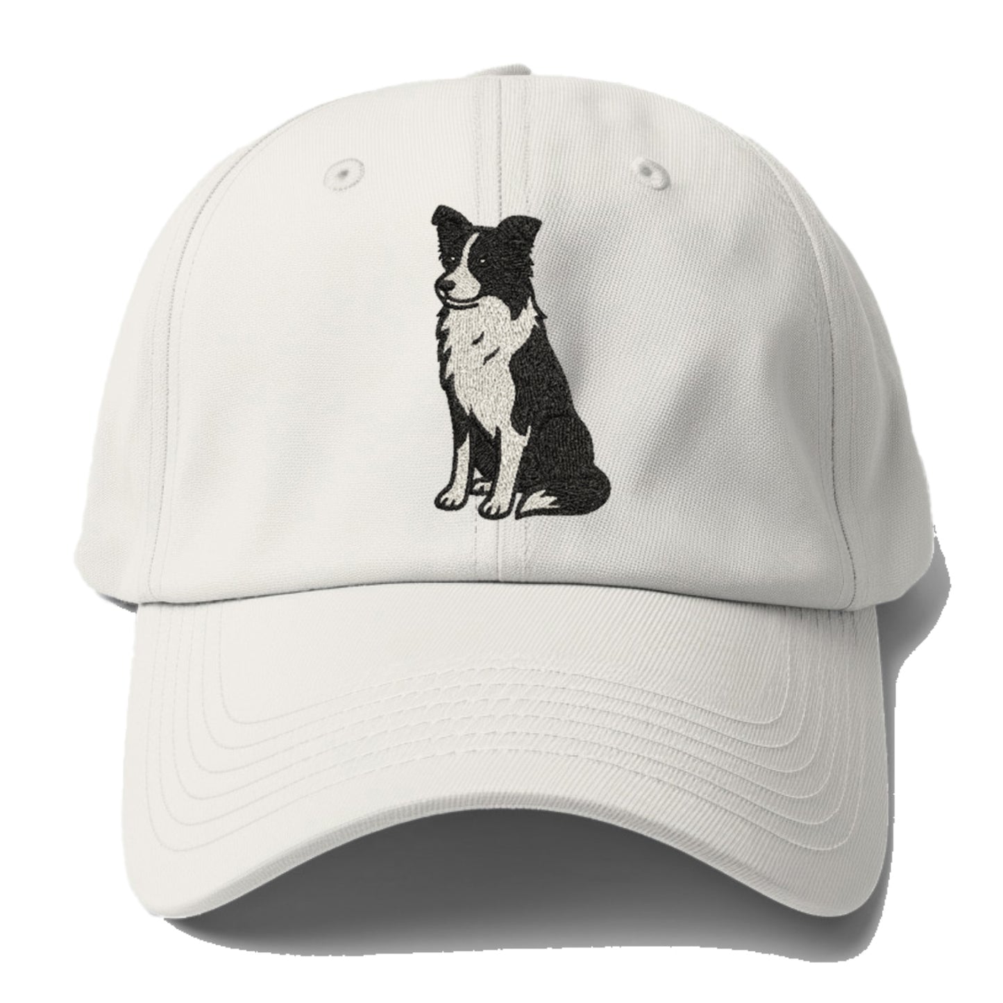 Border Collie Black And White Sitting Pose Hat