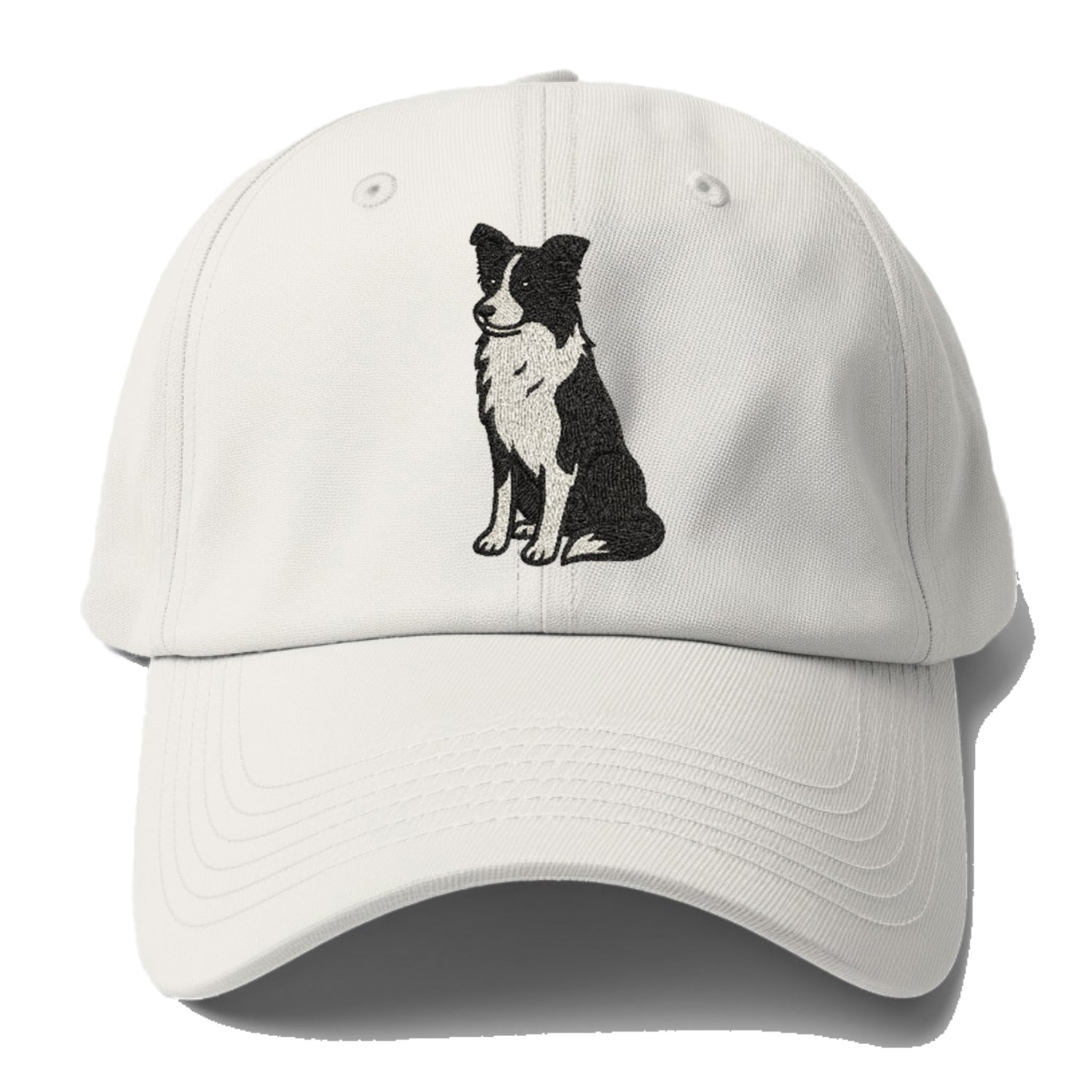 Border Collie Black And White Sitting Pose Hat