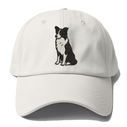Border Collie Black And White Sitting Pose Hat