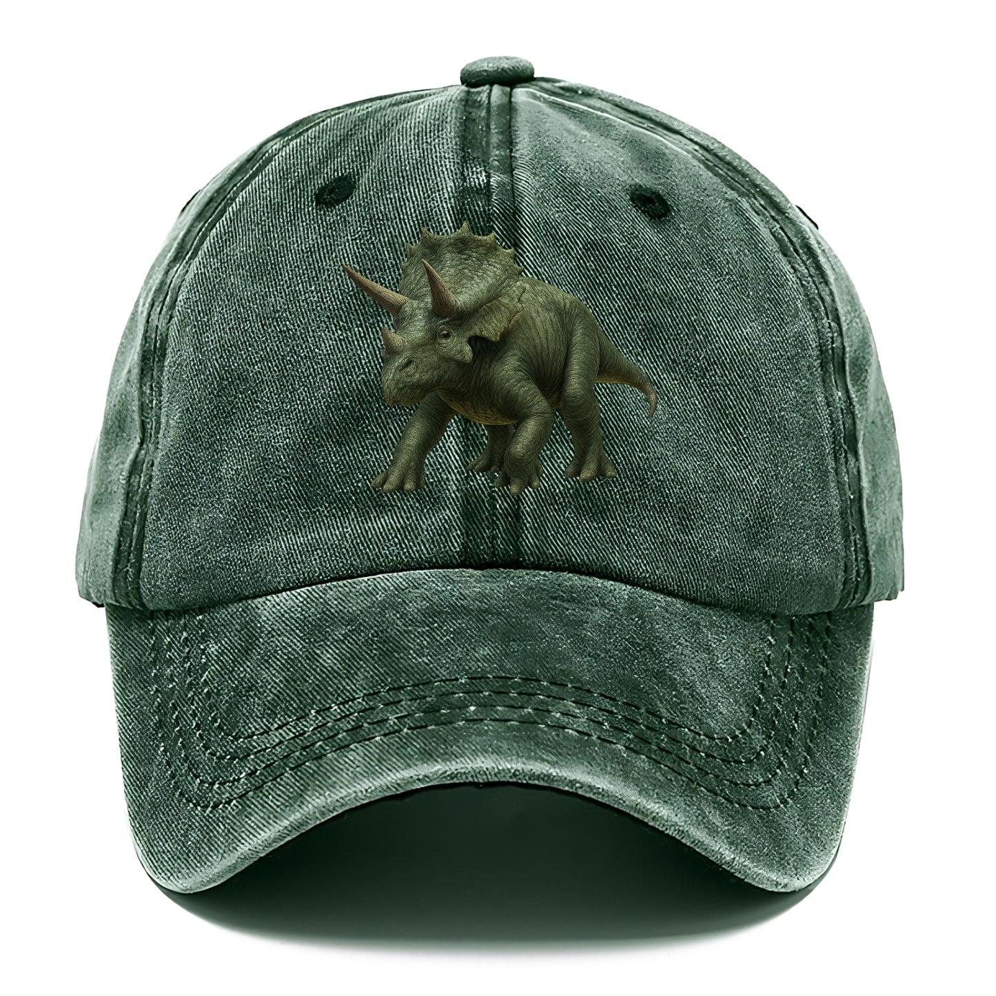 detailed triceratops in verdant light Hat