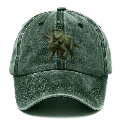 detailed triceratops in verdant light Hat