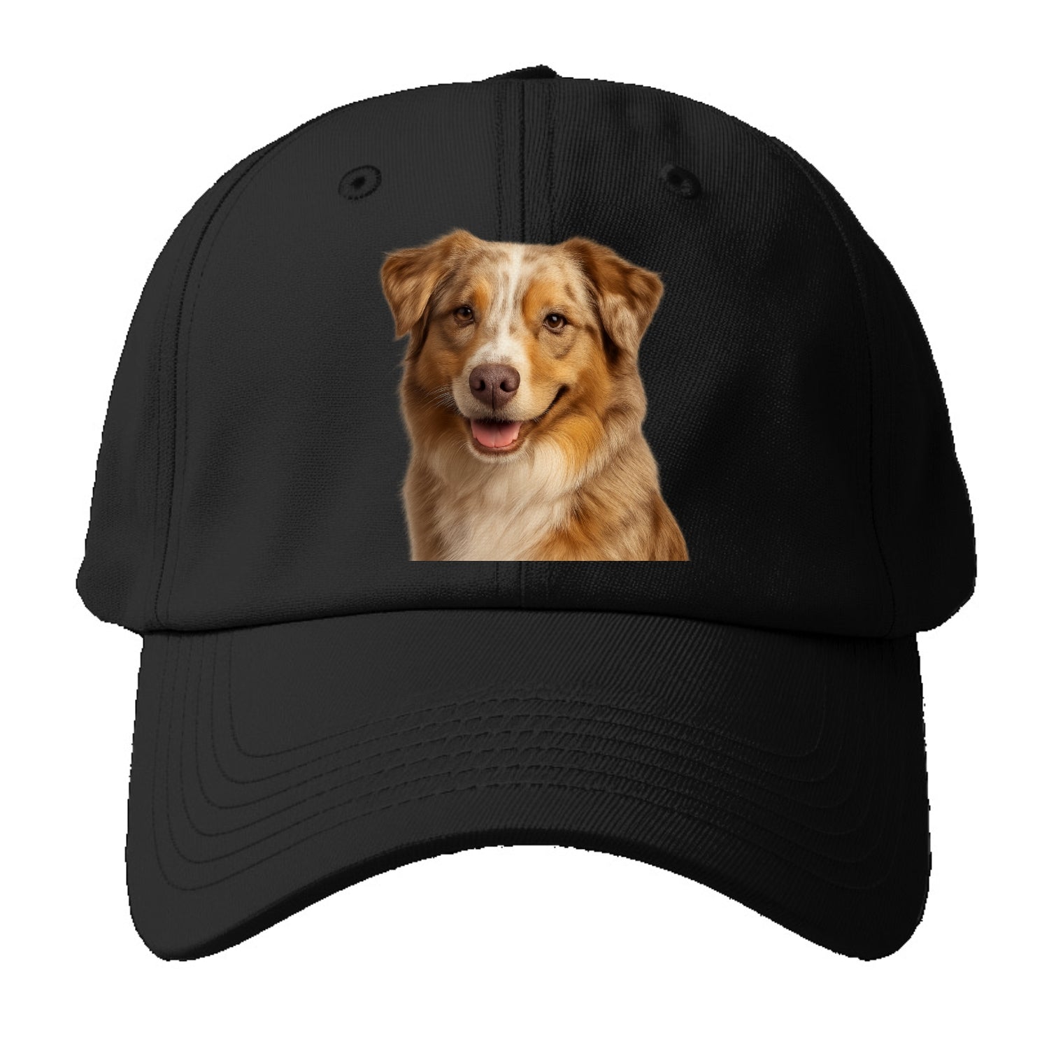 red merle australian shepherd portrait design Hat