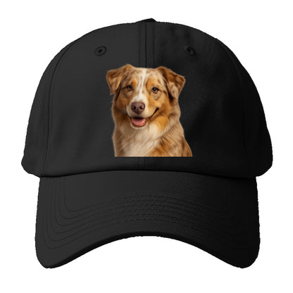 red merle australian shepherd portrait design Hat