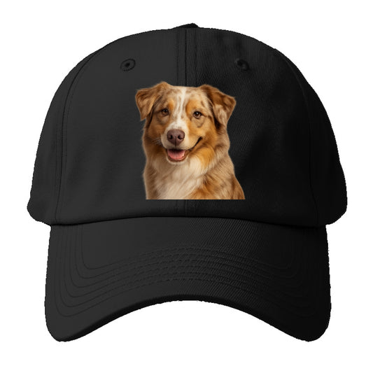 red merle australian shepherd portrait design Hat