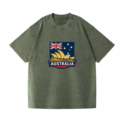 Australian Landmark Flag Vintage T-shirt