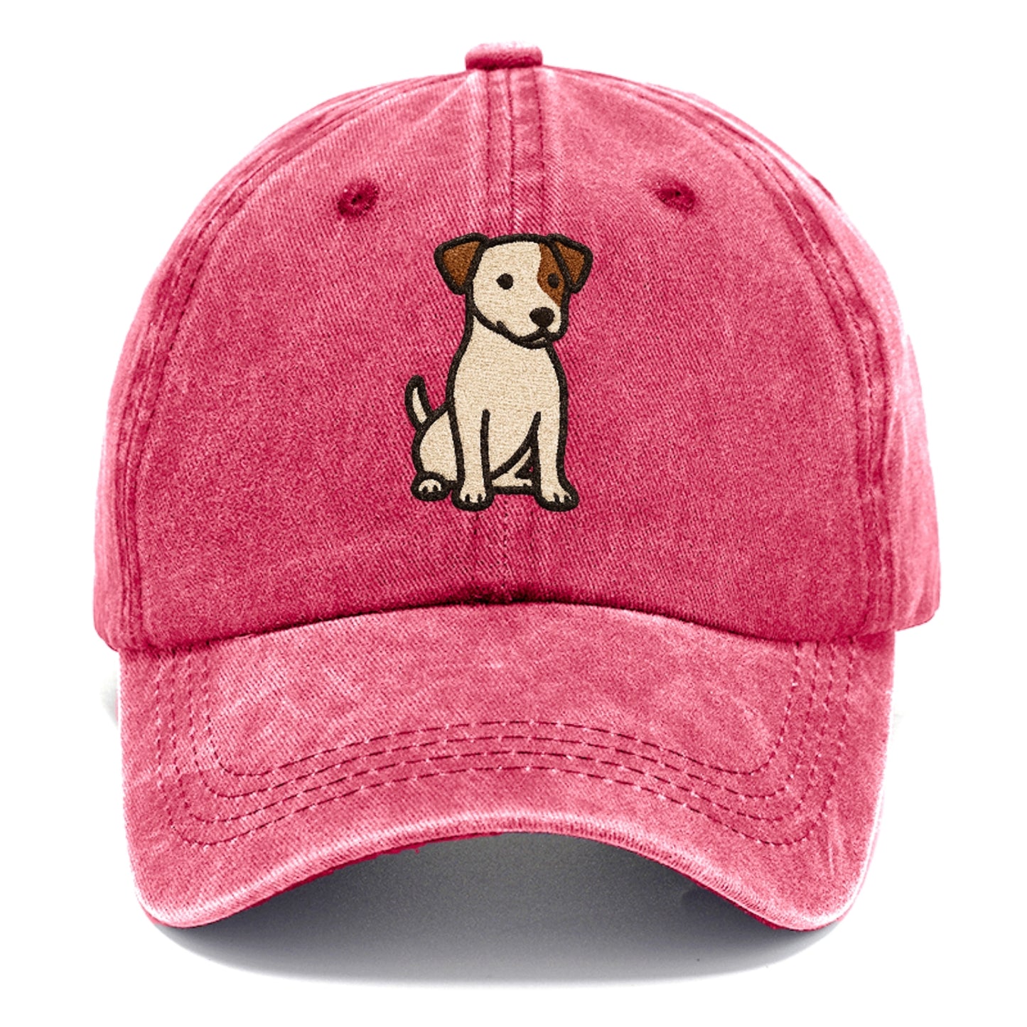 Jack Russell Terrier White With Brown Patches Pose Hat