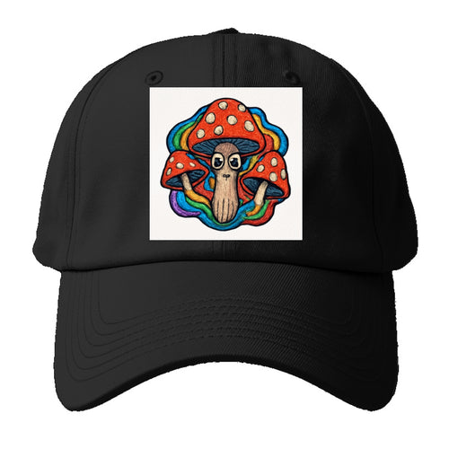 Trippy Mushrooms With Psychedelic Aura Baseball Cap