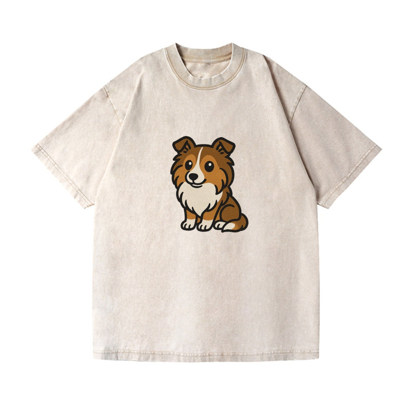 shetland sheepdog sable and white sitting pose portrait design Hat