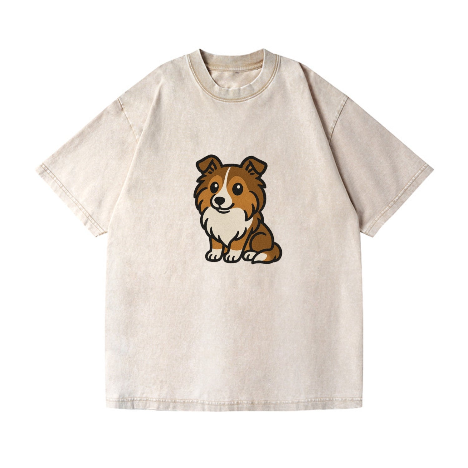 shetland sheepdog sable and white sitting pose portrait design Hat
