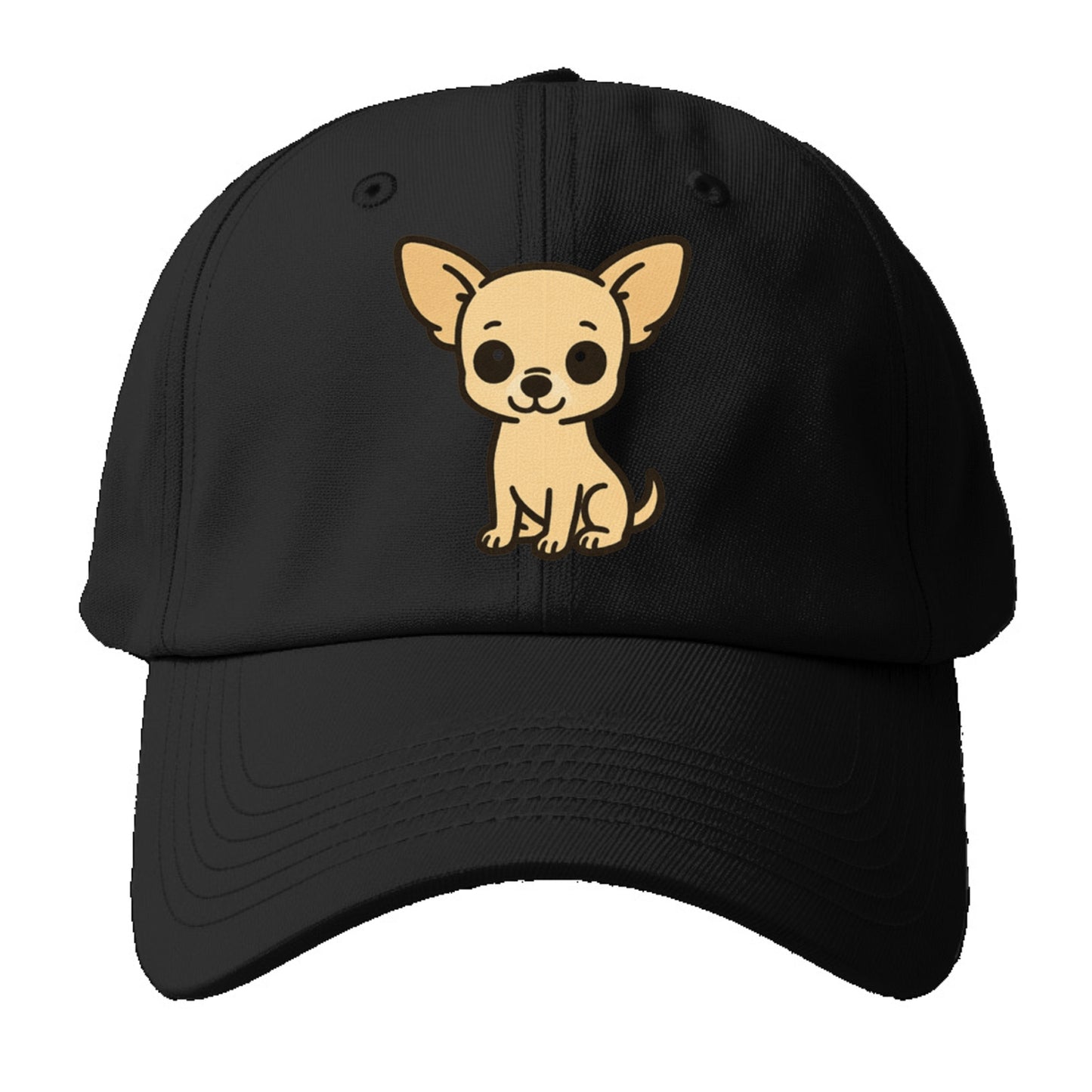 chihuahua cream colored sitting pose portrait design Hat