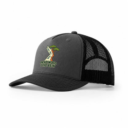 Dead Wood Live Vein Bonsai Trucker Hat – Dark Grey Black