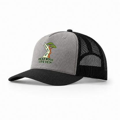 Dead Wood Live Vein Bonsai Trucker Hat – Grey Black