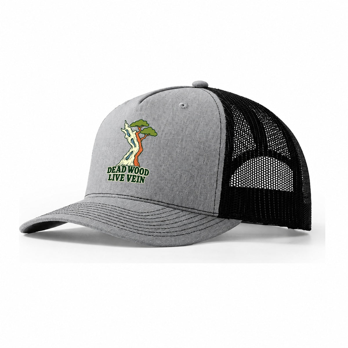 Dead Wood Live Vein Bonsai Trucker Hat – Sport Grey Black
