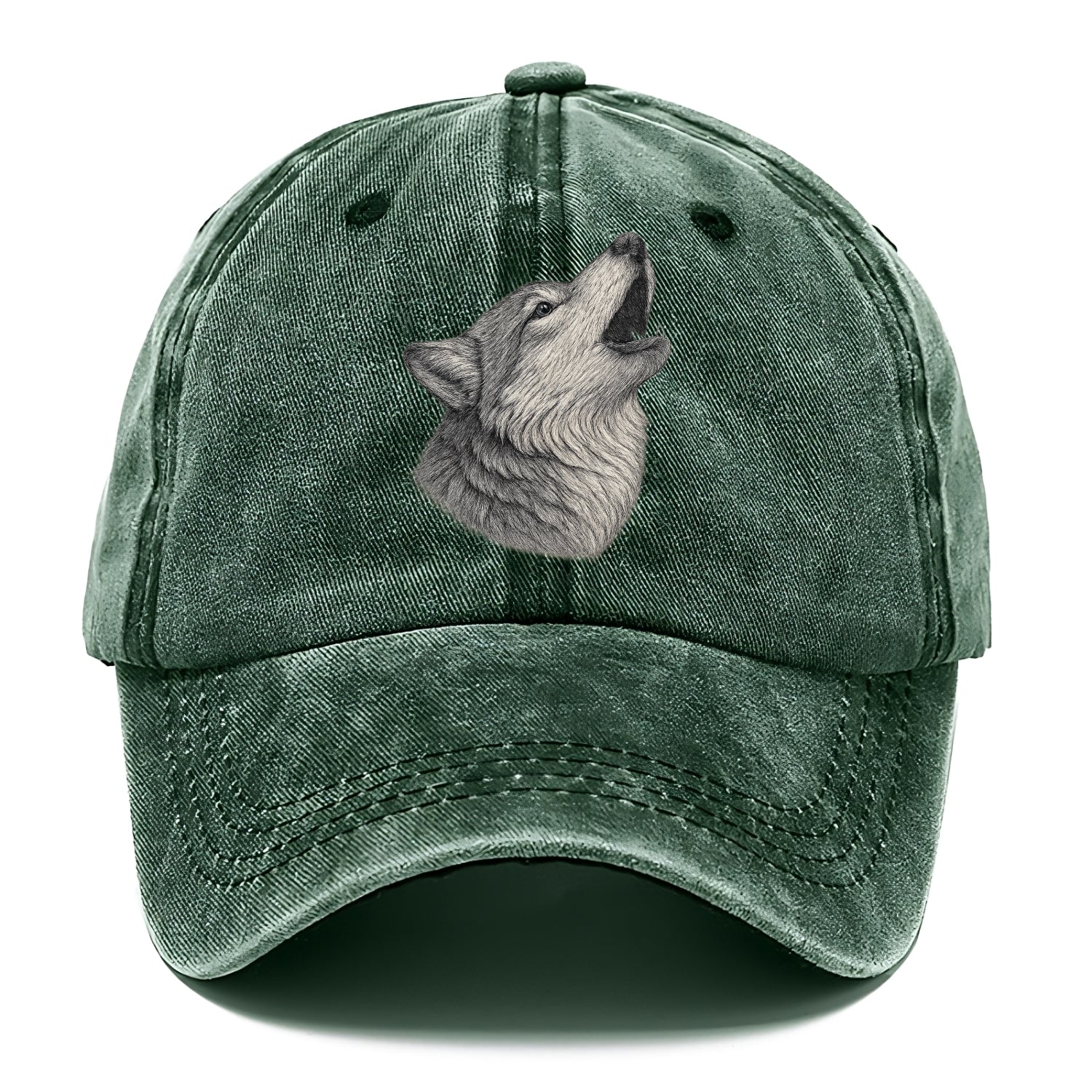 wolf howling portrait Hat