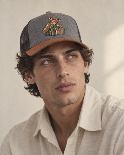 Model wearing the cap