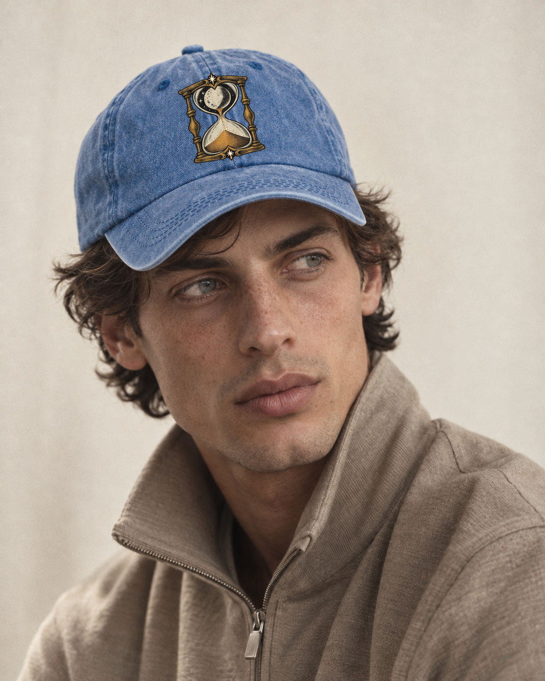 Model wearing the cap