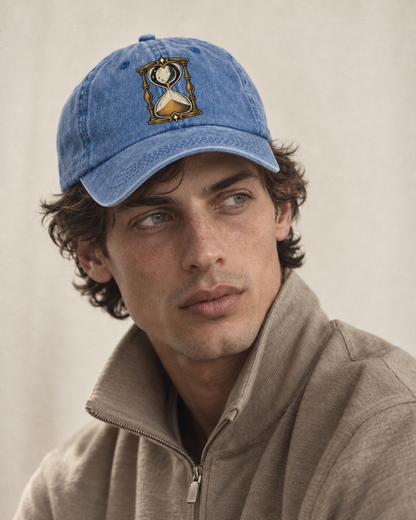 Model wearing the cap