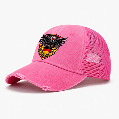 Deutsche Eiche Crest Washed Trucker Hat – Rose