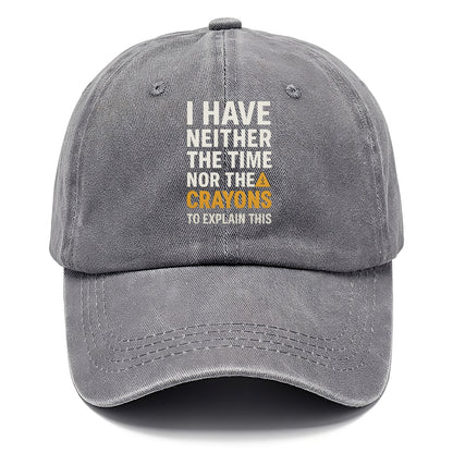 time nor crayons Hat