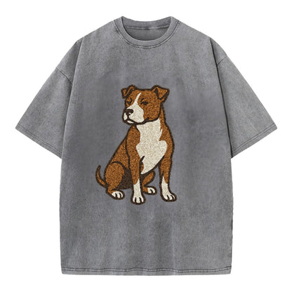 American Pit Bull Terrier Brown And White Pose Hat