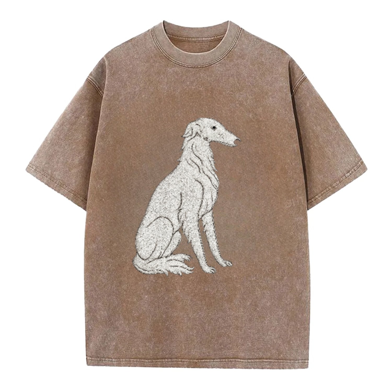 Borzoi White Sitting Pose Hat