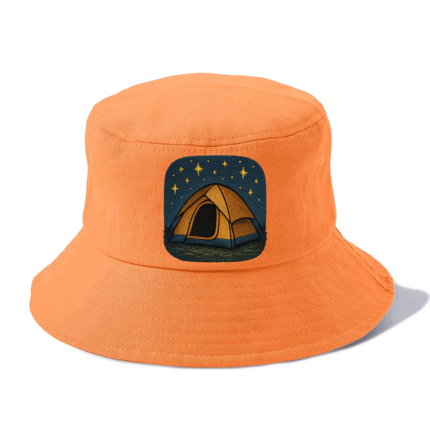 starlit tent under night sky Hat