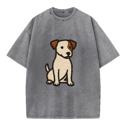 Jack Russell Terrier White With Brown Patches Pose Hat