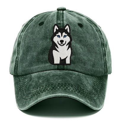 husky-blue-eyes-piercing-gaze Hat