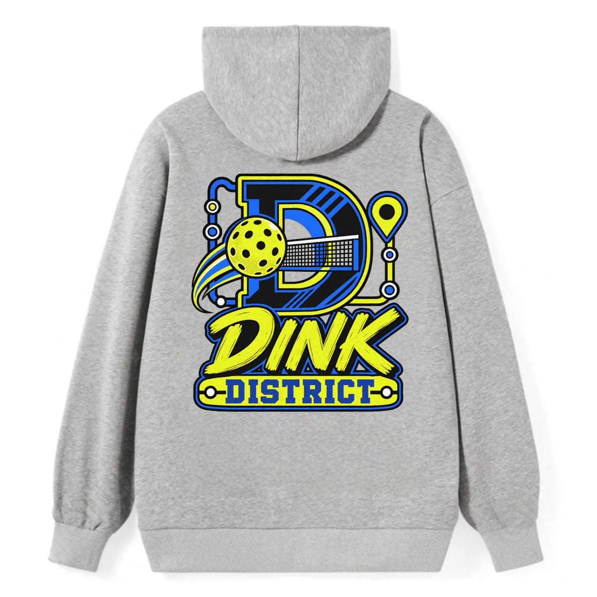 Dink District Pickleball Life Classic Pullover Hoodie – Grey
