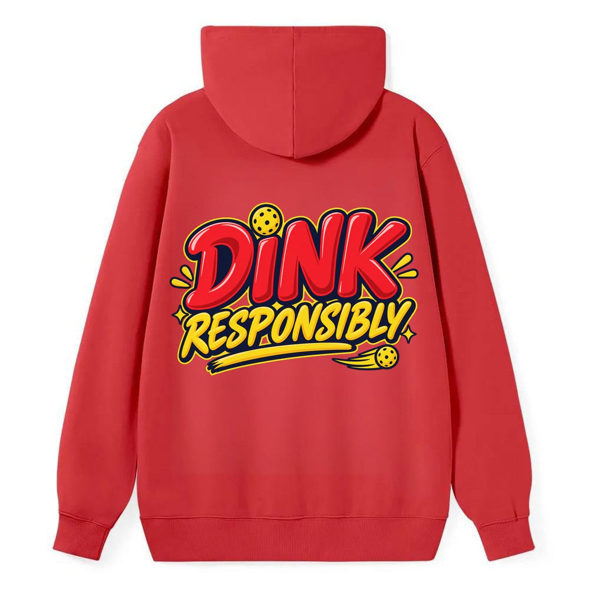 Dink Responsibly Pickleball Life Classic Pullover Hoodie – Red