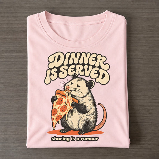 Dinner Is Served Raccoons Off Duty Classic T-shirt – Pink