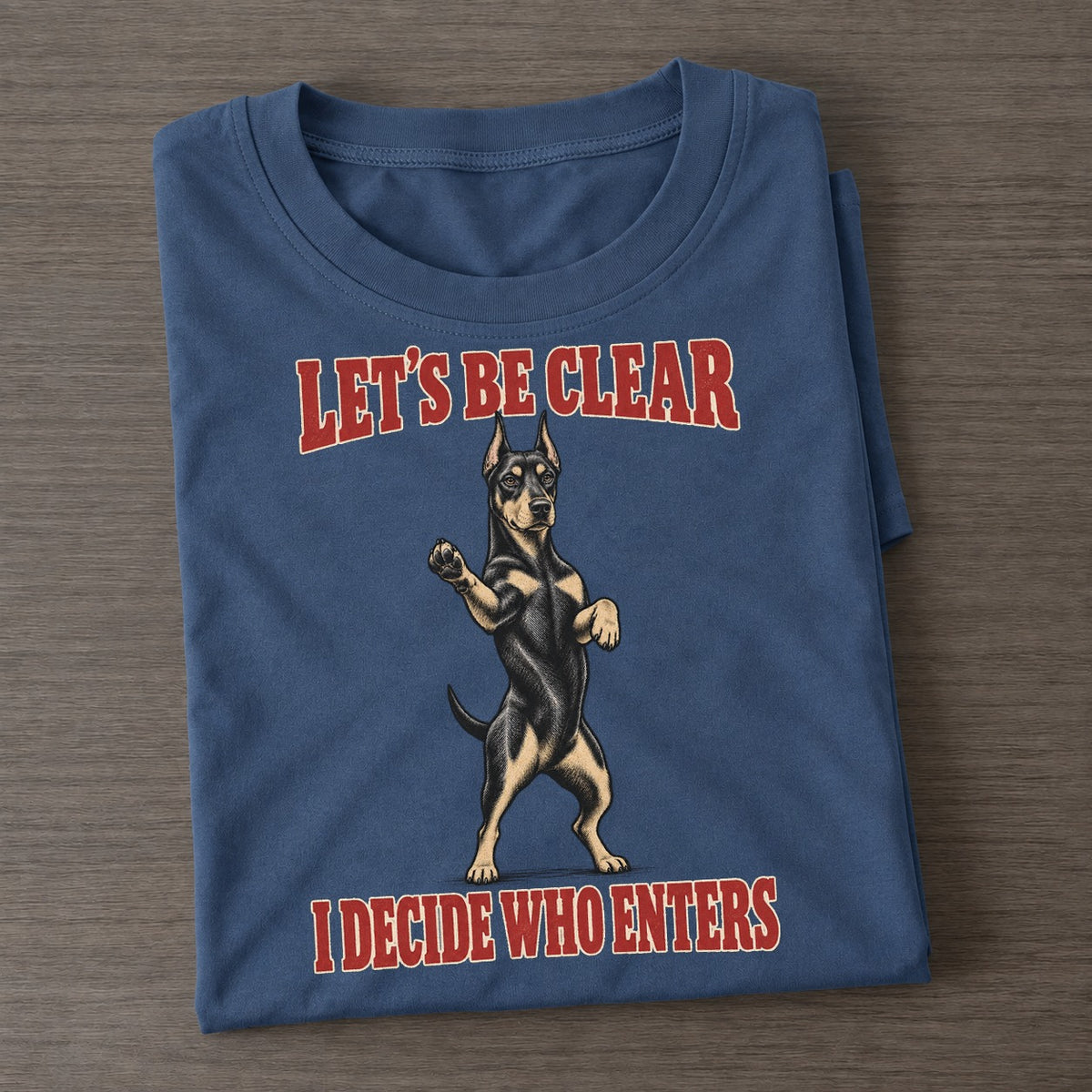 Doberman Pinscher Dog Declarations Classic T-shirt – Twilight Navy