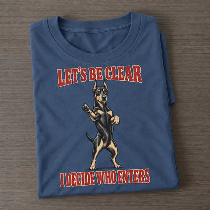 Doberman Pinscher Dog Declarations Classic T-shirt – Twilight Navy