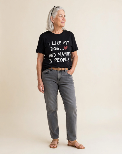 Dog Maybe 3 People Classic T-shirt – studio model photo