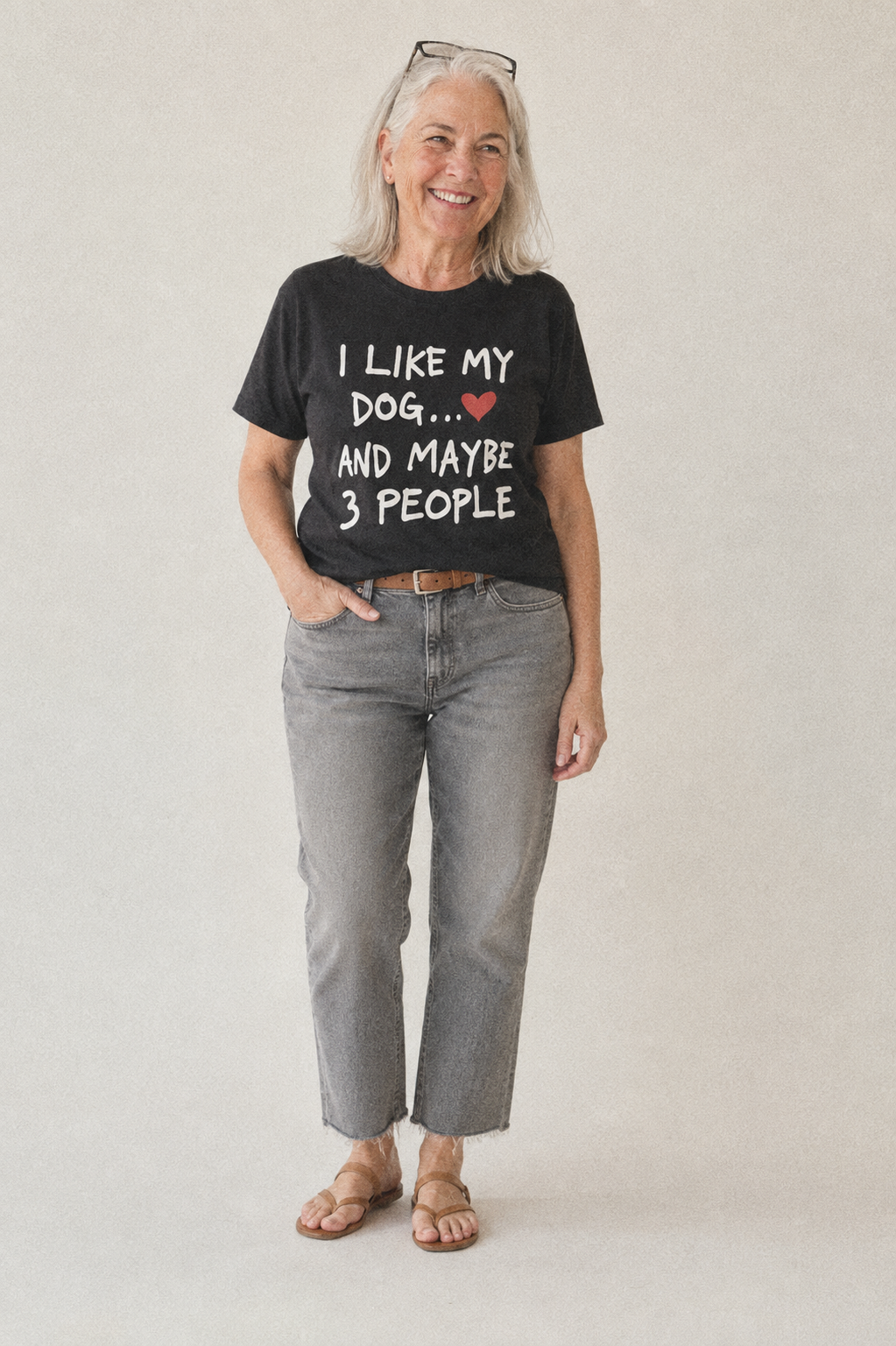 Dog Maybe 3 People Classic T-shirt – studio model photo