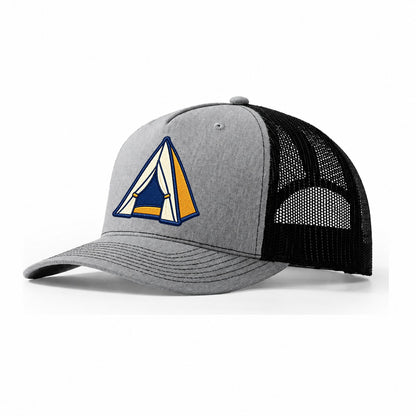 Dome Camping Tent Tiny Solo Marks Trucker Hat – Sport Grey Black