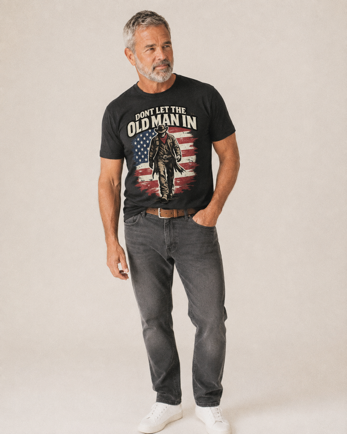 Dont Let The Old Man In - Classic T-shirt – studio model photo