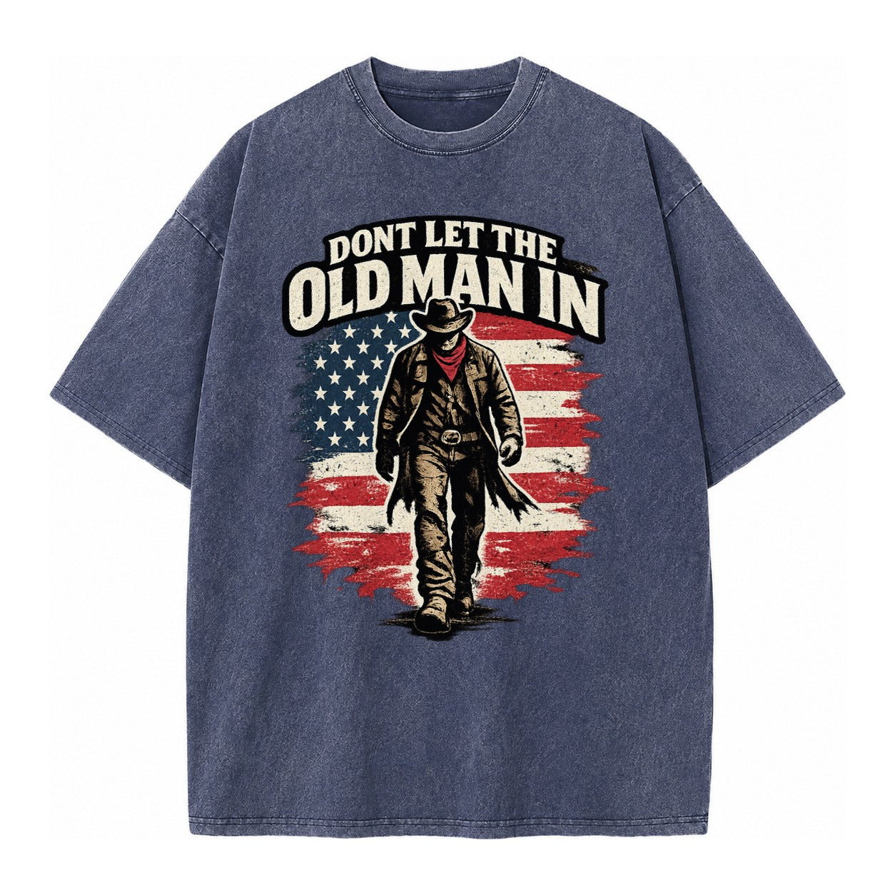 Dont Let The Old Man In - Vintage T-shirt – Blue