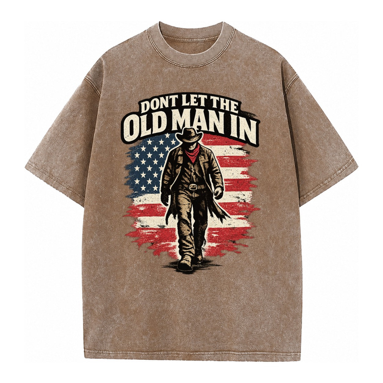 Dont Let The Old Man In - Vintage T-shirt – Brown