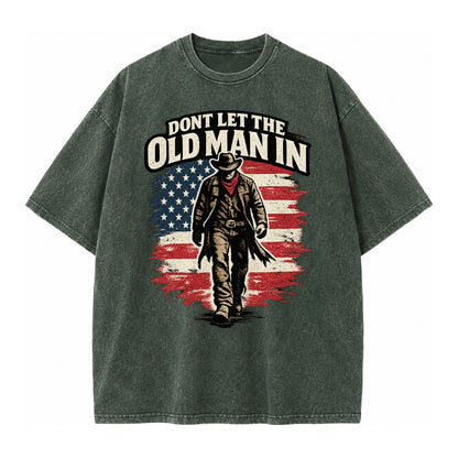 Dont Let The Old Man In - Vintage T-shirt – Forest Mist(Green)