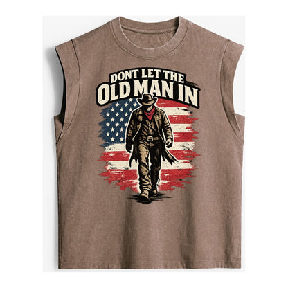 Dont Let The Old Man In - Vintage Washed Tank – Brown