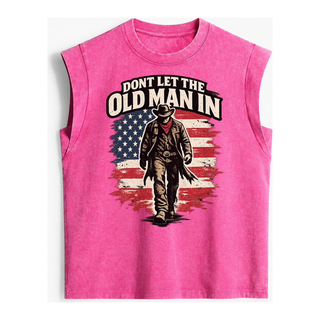 Dont Let The Old Man In - Vintage Washed Tank – Pink