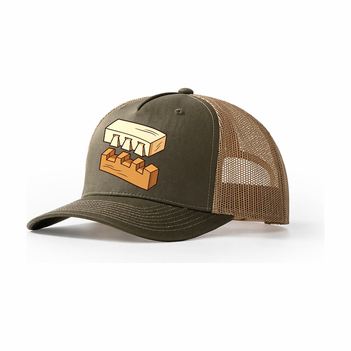 Dovetail Joint Study Woodworking Trucker Hat – Olive Khaki