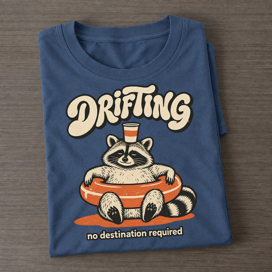 Drifting Raccoons Off Duty Classic T-shirt – Twilight Navy