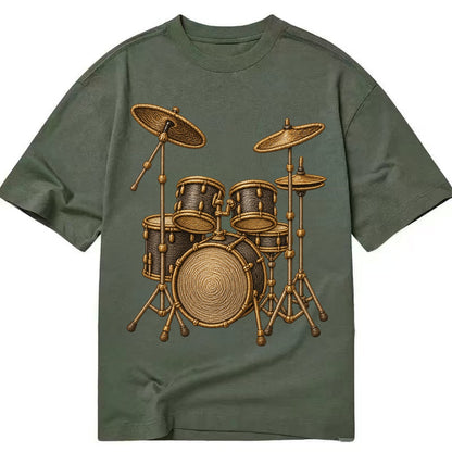 Drum Kit  - Classic T-shirt – Army Green