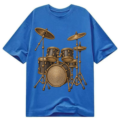 Drum Kit  - Classic T-shirt – Blue