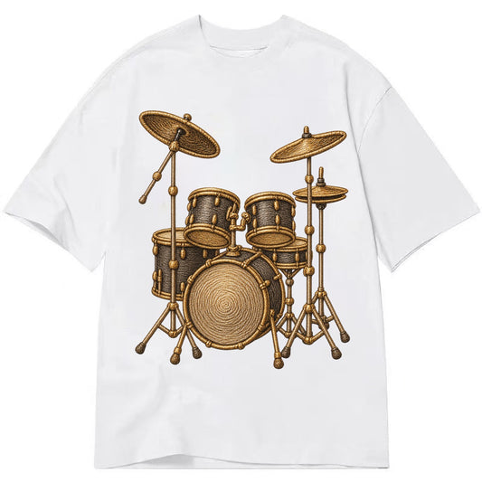 Drum Kit  - Classic T-shirt – White