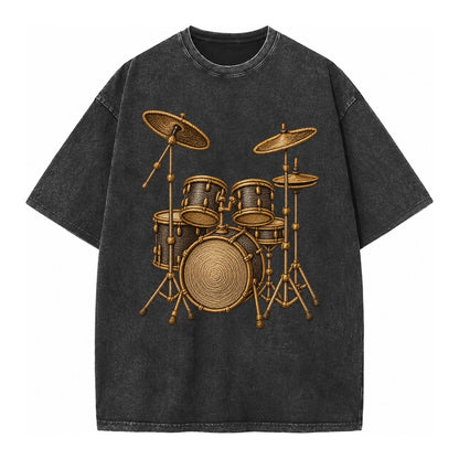 Drum Kit  - Vintage T-shirt – Black