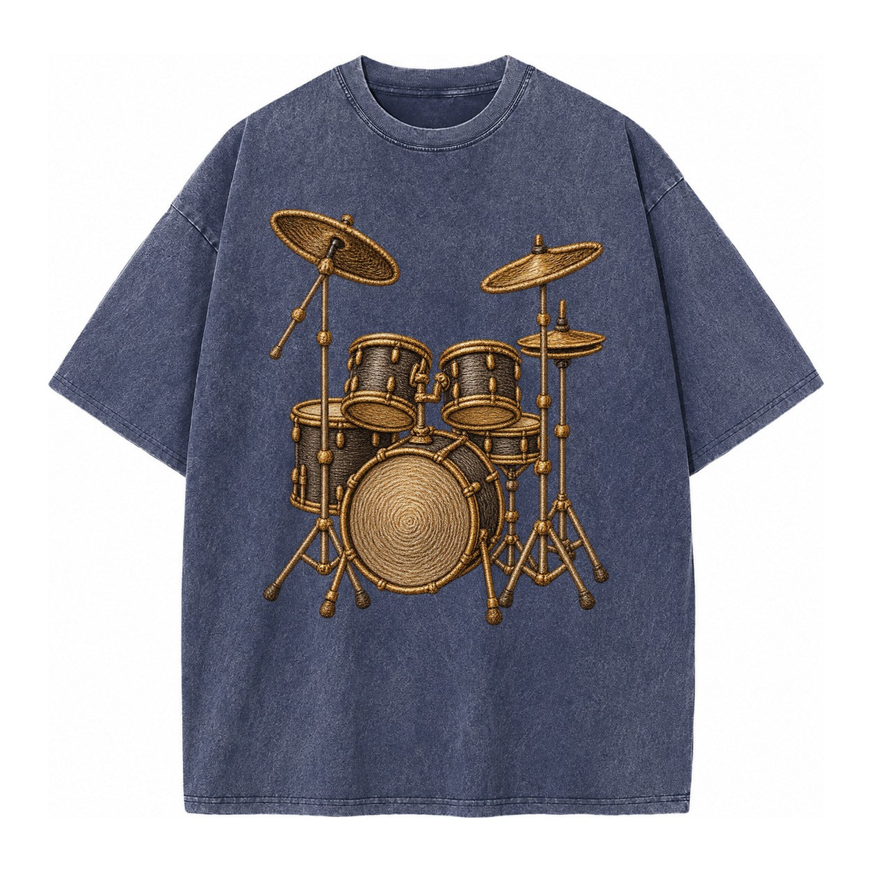 Drum Kit  - Vintage T-shirt – Blue