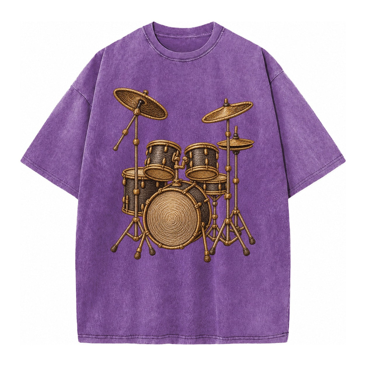 Drum Kit  - Vintage T-shirt – Purple